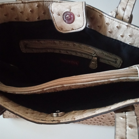 👜 Merona | Women's Shoulder Bag / Tote Bag | Vegan Leather | Beige - Picture 8 of 11